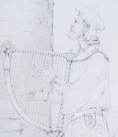 Eine Zeichnung des britischen präraffaelitischen Künstlers Lord Leighton aus dem frühen 19. Jahrhundert