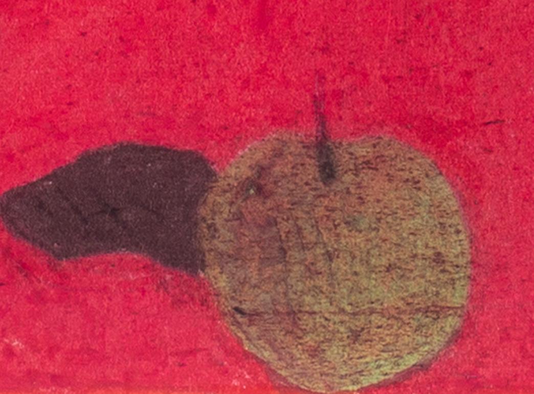 Modern British Rotes Stilleben des 20. Jahrhunderts von Bernard Myers in Pastell im Angebot 4