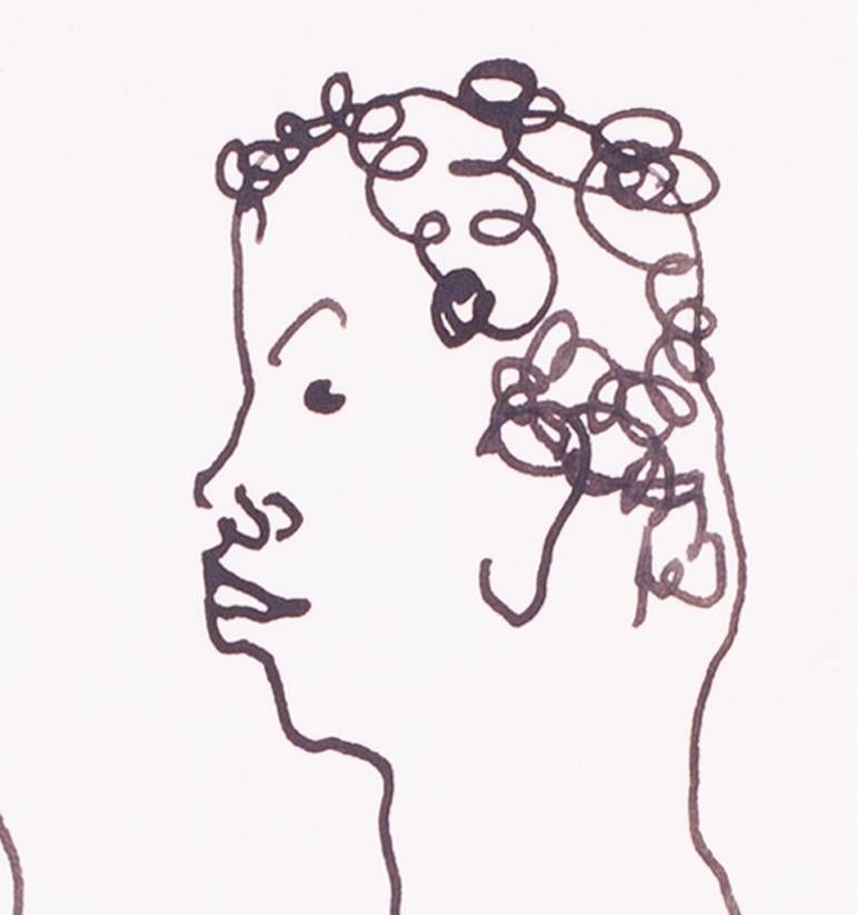 Eye catching Roger Hilton Zeichnung eines Mannes und einer Frau, Tinte auf Papier, modern, Roger Hilton im Angebot 2