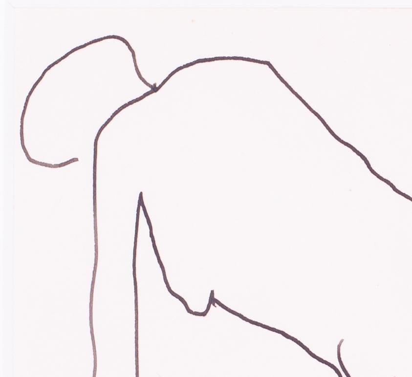 Disegno accattivante di Roger Hilton di un uomo e una donna, inchiostro su carta, moderno brit in vendita 3