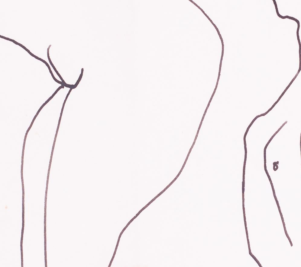 Eye catching Roger Hilton Zeichnung eines Mannes und einer Frau, Tinte auf Papier, modern, Roger Hilton im Angebot 4