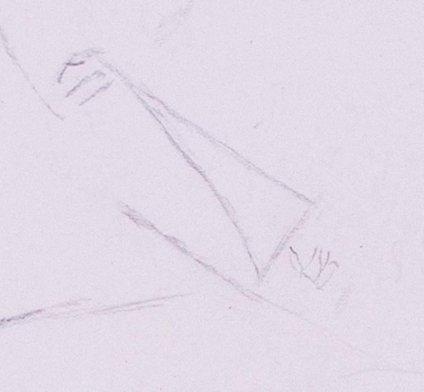 Originale, signierte Amadeo Modigliani-Zeichnung von Frau Anka Zberowska mit Bleistift im Angebot 6
