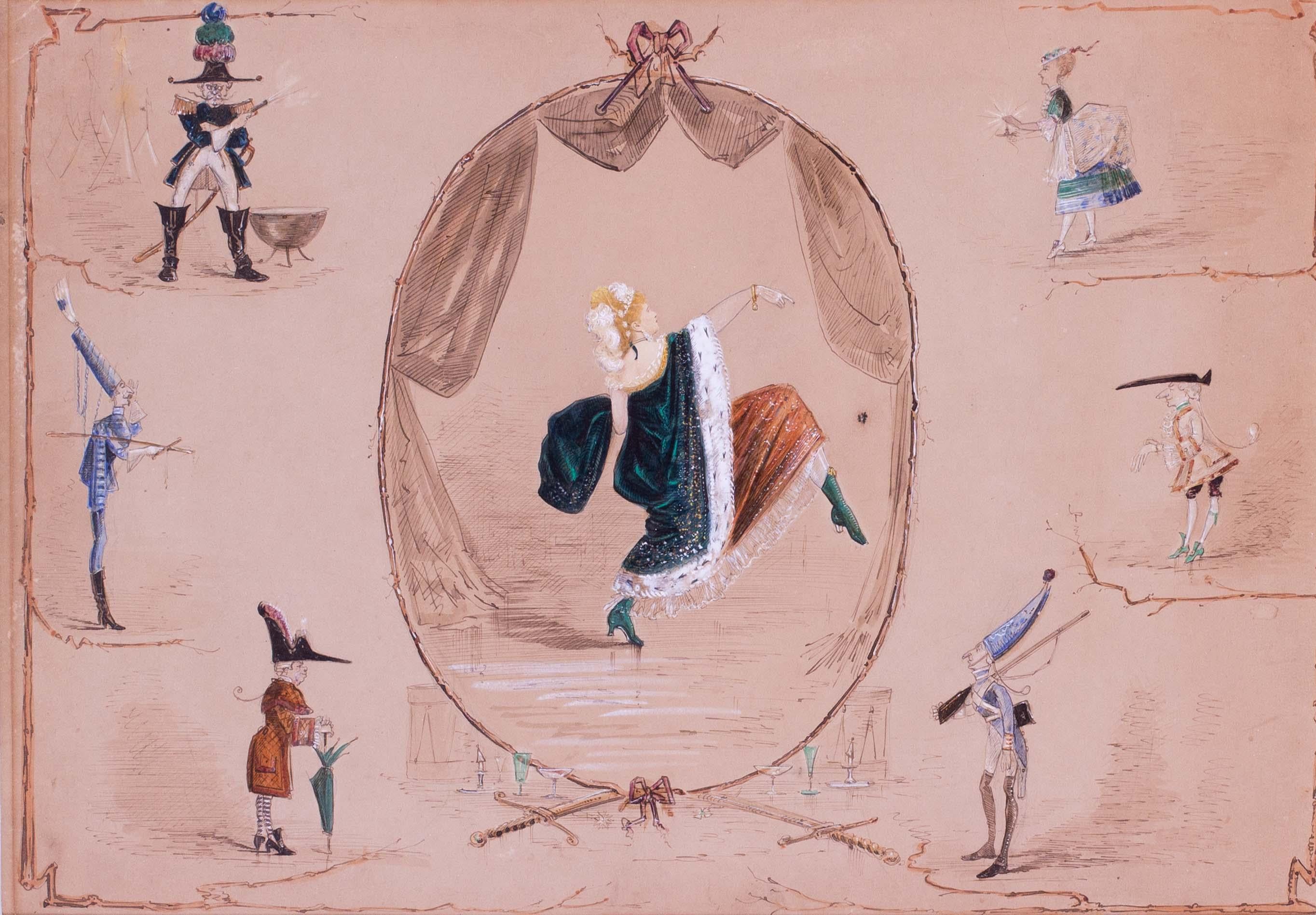 English School 19th Century, Julia Matthews in ‘The Grand Duchess of Gerolstein’ - Art by Unknown