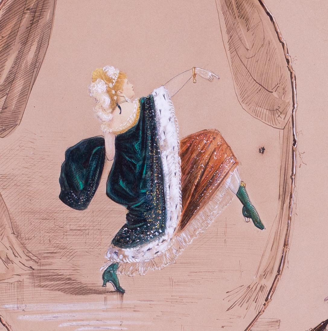 English School 19. Jahrhundert, Julia Matthews in 'The Grand Duchess of Gerolstein' (Beige), Figurative Art, von Unknown