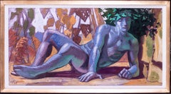 1968 gouache by British artist Hans Feibush 'A study for the four seasons'