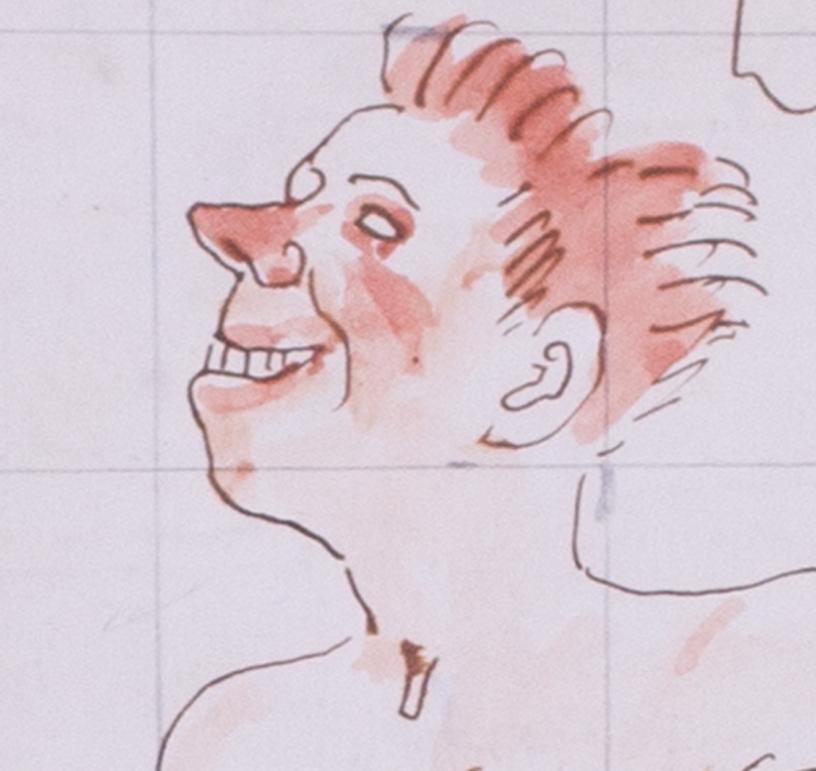 Augustus Edwin John disegno originale ad acquerello di un uomo delle caverne, inglese in vendita 2