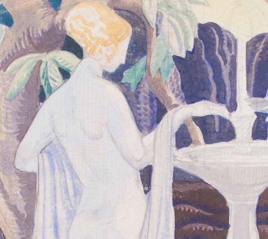 Ein musikalische Idylle; und Die Maskierte Kugel (ein Paar) (Grau), Figurative Art, von Walpole Champneys