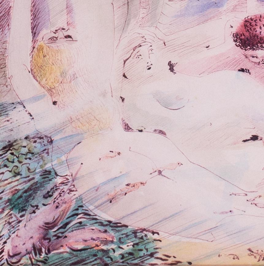 Modern British 20. Jh. Aquarellzeichnung der klagenden Thetis von Hughes-Stanton (Beige), Figurative Art, von Blair Hughes-Stanton
