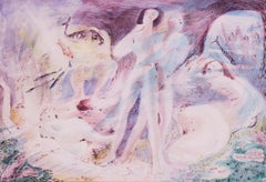 Modern British Dibujo en acuarela del siglo XX de los lamentos de Tetis por Hughes-Stanton