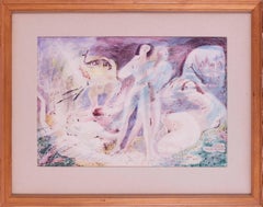 Disegno ad acquerello Modern British del 20° secolo di Hughes-Stanton raffigurante i lamenti di Thetis