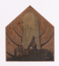 Symbolist mural design by British artist Hector Whistler