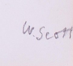 dessin au crayon de l'artiste britannique du 20e siècle William Scott, 1988