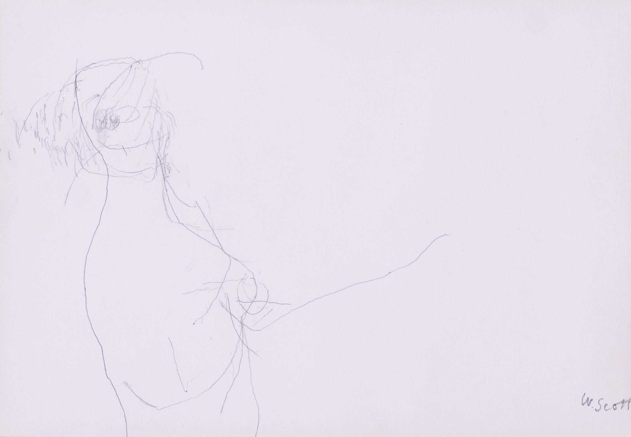 1988 disegno a matita dell'artista britannico del XX secolo William Scott in vendita 4
