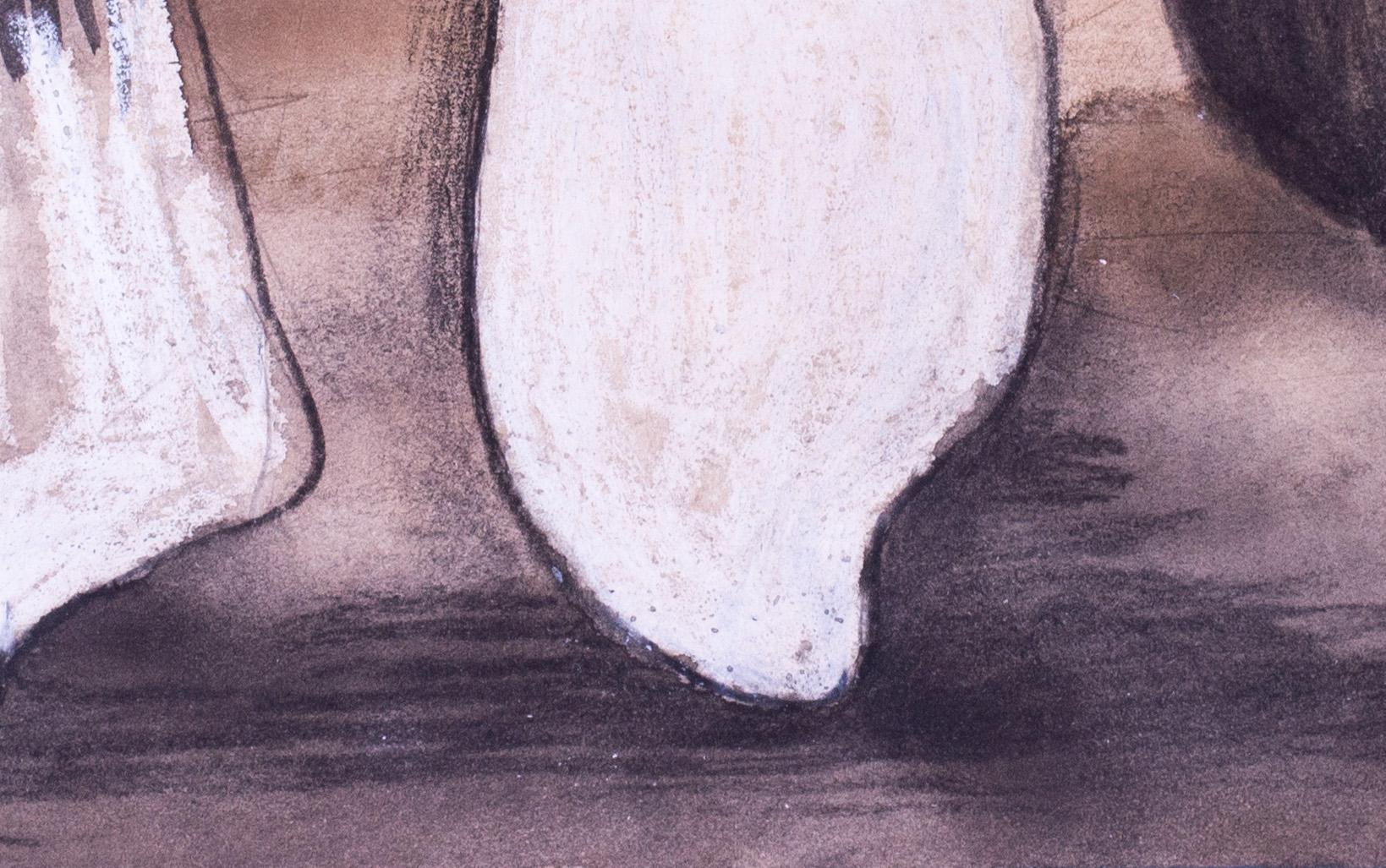 Signed and dated watercolour painting by Henry Moore, 1981 'Four ideas' For Sale 2