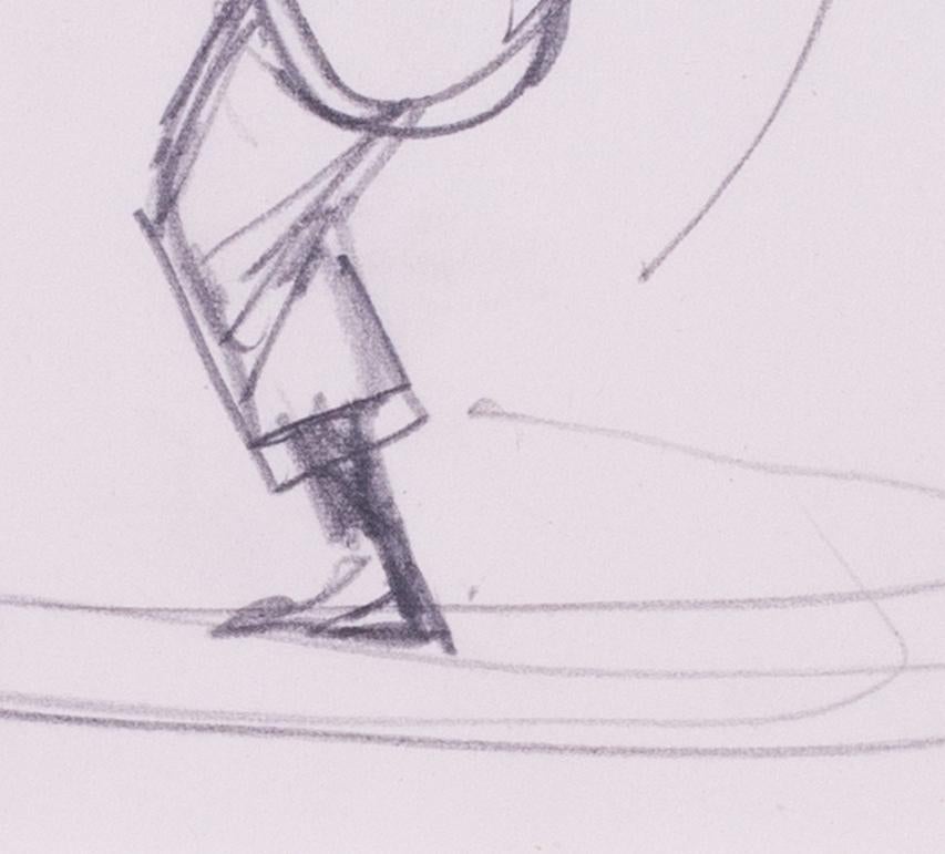 Pichet, Dodger Catcher et positions du terrain de baseball, 3 dessins de Ronald Searl en vente 4