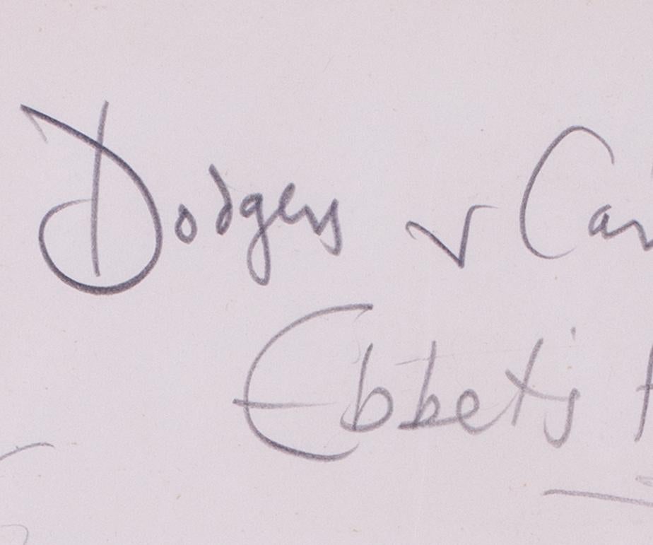 Pichet, Dodger Catcher et positions du terrain de baseball, 3 dessins de Ronald Searl en vente 7