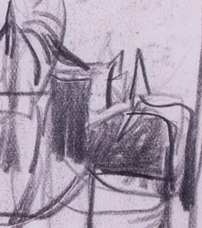 Graham Sutherland pencil on paper drawing of a thorn cross - Abstract Expressionist Art by Graham Vivian Sutherland