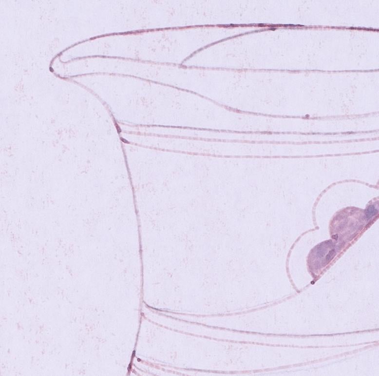 Disegno originale a penna di Patrick Caulfield di una brocca, Regno Unito, metà del secolo scorso in vendita 2