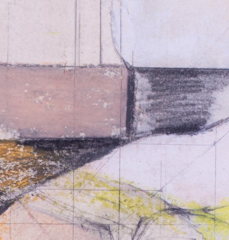 Aquarelle quadrillée abstraite de l'artiste Modern British Adrian Heath en vente 4