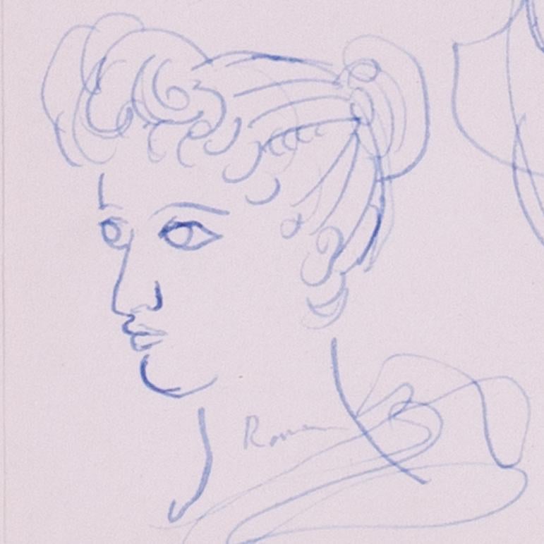 Ronald Searle ink drawings 'Studies for Dynamene' For Sale 2