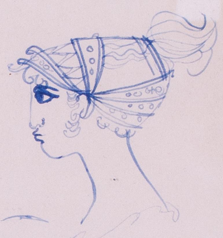Ronald Searle ink drawings 'Studies for Dynamene' For Sale 4