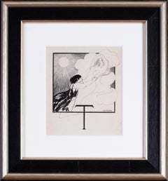 Art Nouveau,  20th century ink drawing of an allegory of time by Sidney Sime