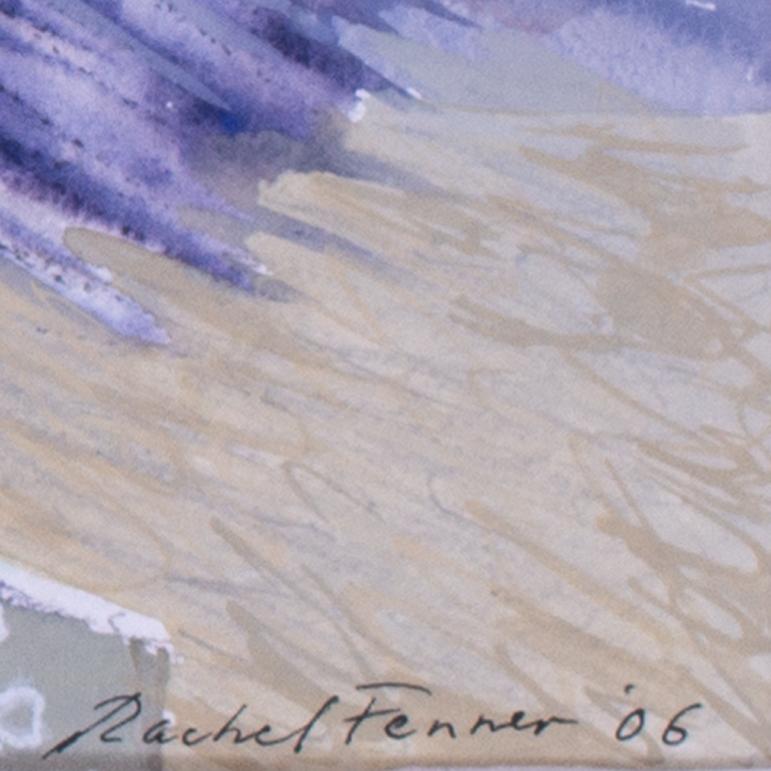 Coastal Hill Fort, gouache sur papier de l'artiste britannique Rachel Fenner en vente 4