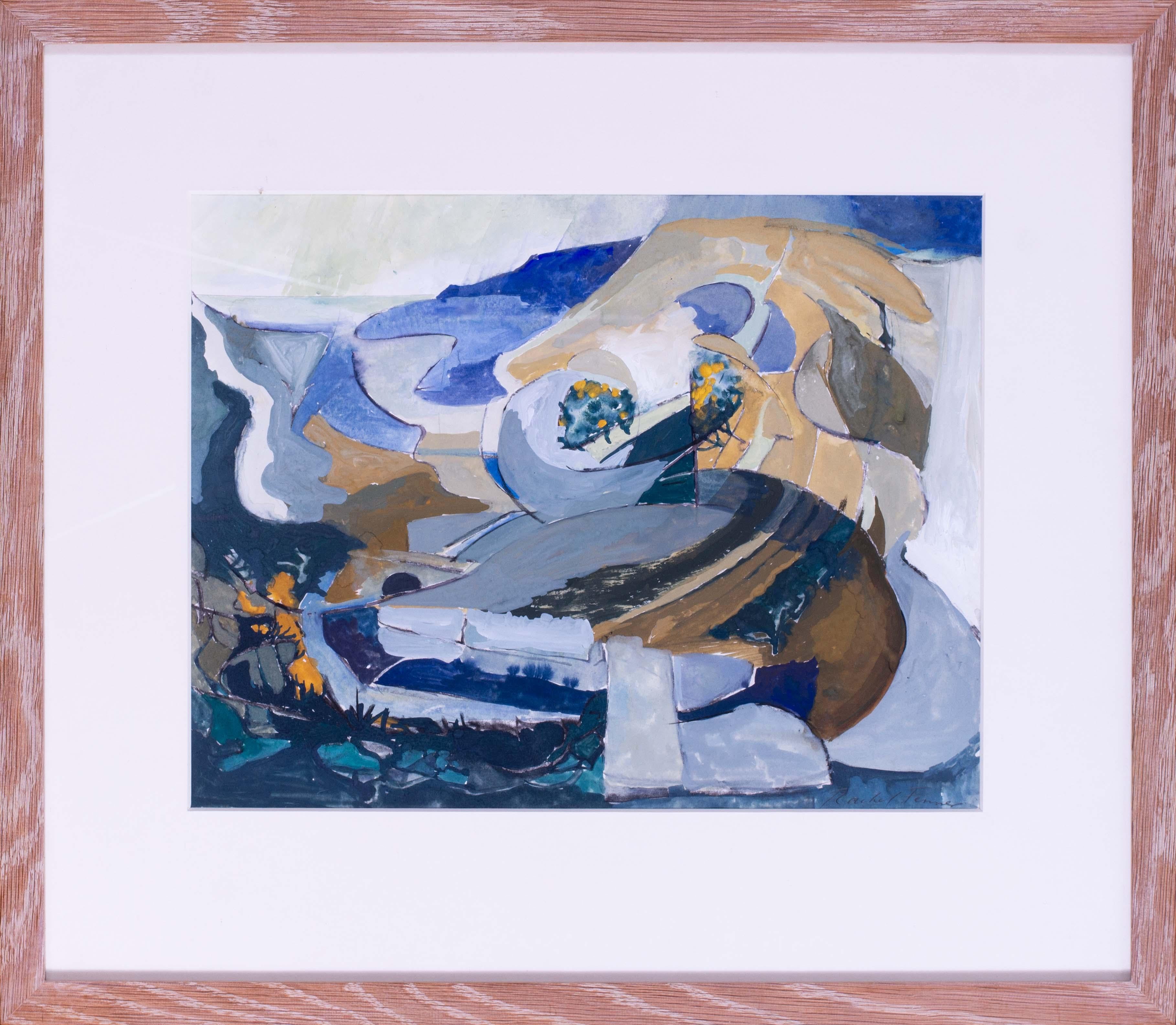 Vers la mer, gouache sur papier de l'artiste britannique Rachel Fenner