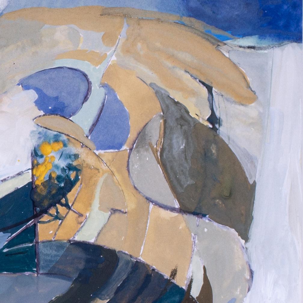 Towards the sea, Gouache auf Papier der britischen Künstlerin Rachel Fenner im Angebot 3