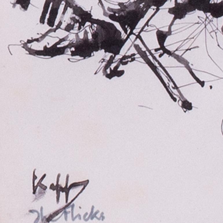 Mid Century Modern British 'The Flicks' von dem deutsch-britischen Illustrator Kapp – Art von Edmond Xavier Kapp