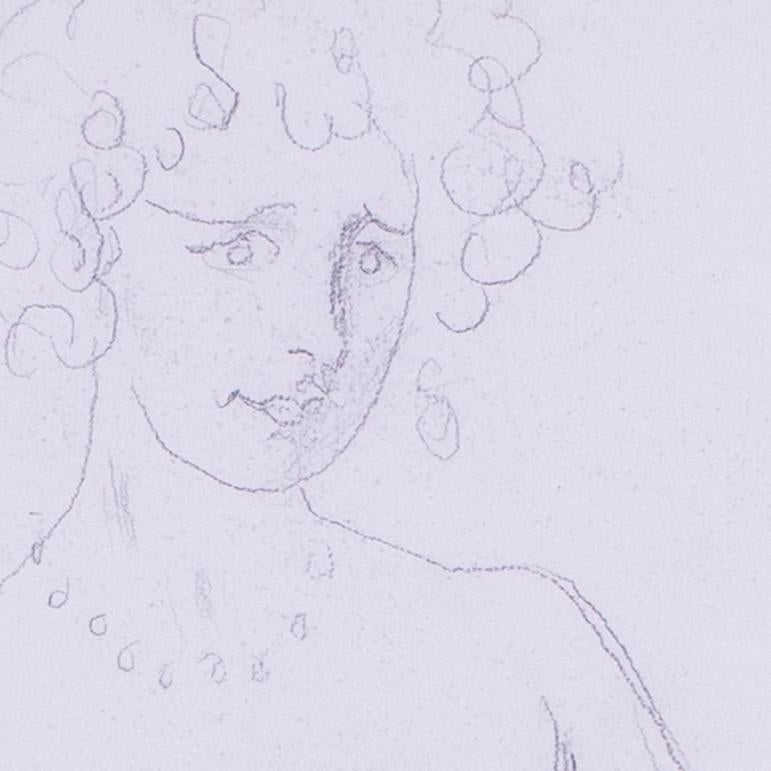 Augustus John, britannique, dessin d'un nu agenouillé, crayon sur papier - Post-impressionnisme Art par Augustus Edwin John