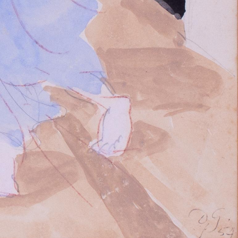 Duncan Grant aquarelle originale de 1954 