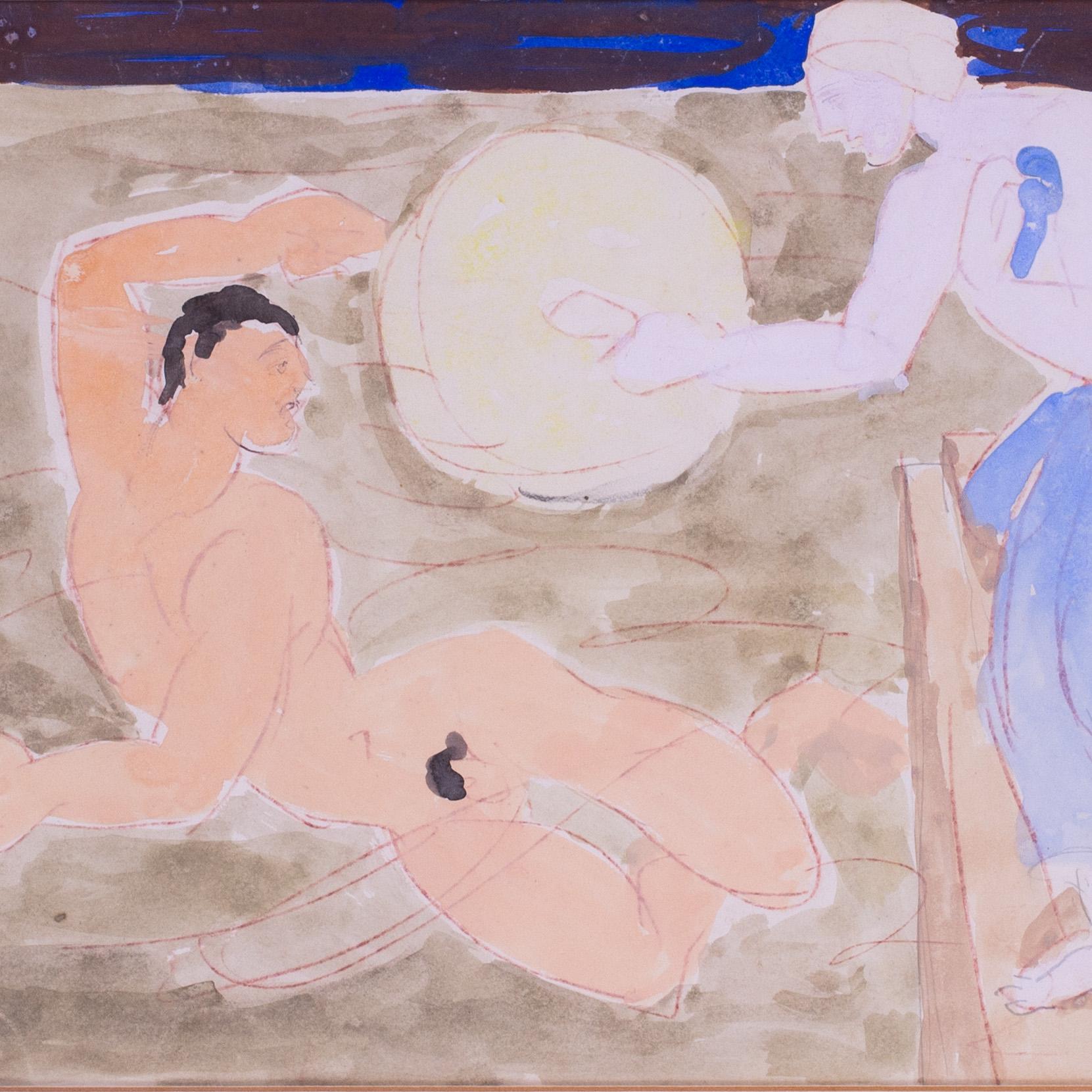 Duncan Grant aquarelle originale de 1954 