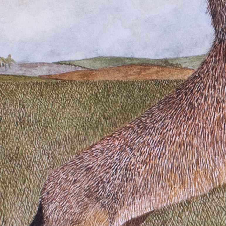 Aquarelle britannique du 20e siècle ou March Hares de Shirley Smithers en vente 5