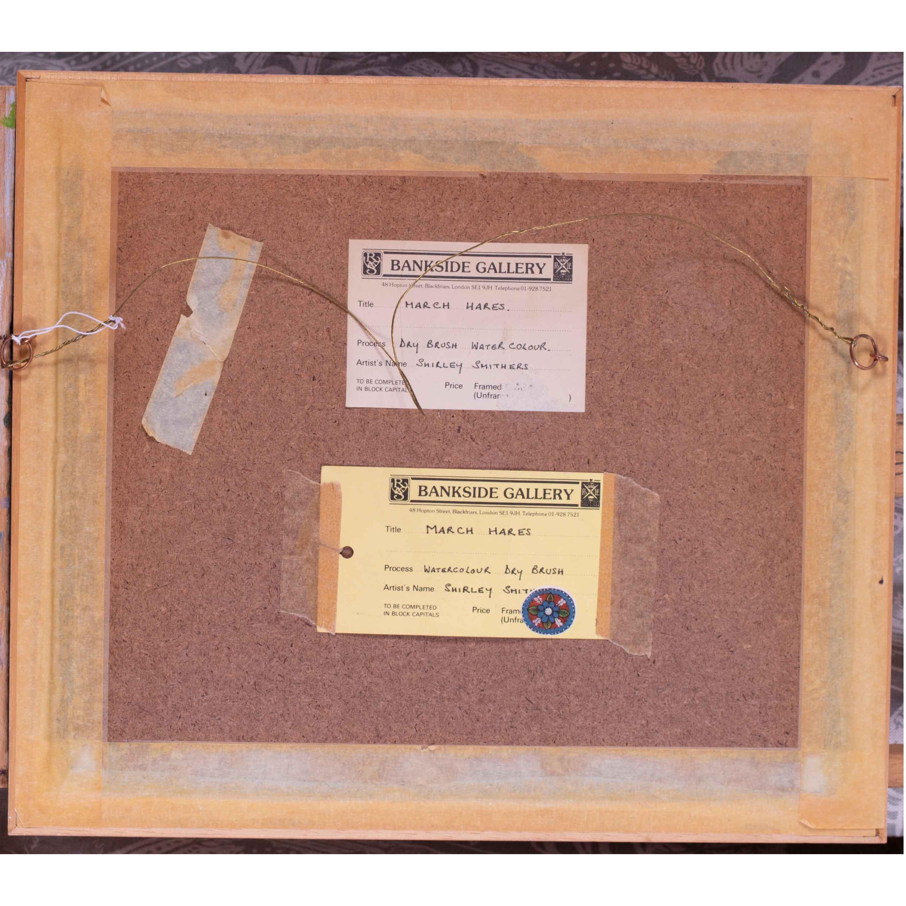 Aquarelle britannique du 20e siècle ou March Hares de Shirley Smithers en vente 6