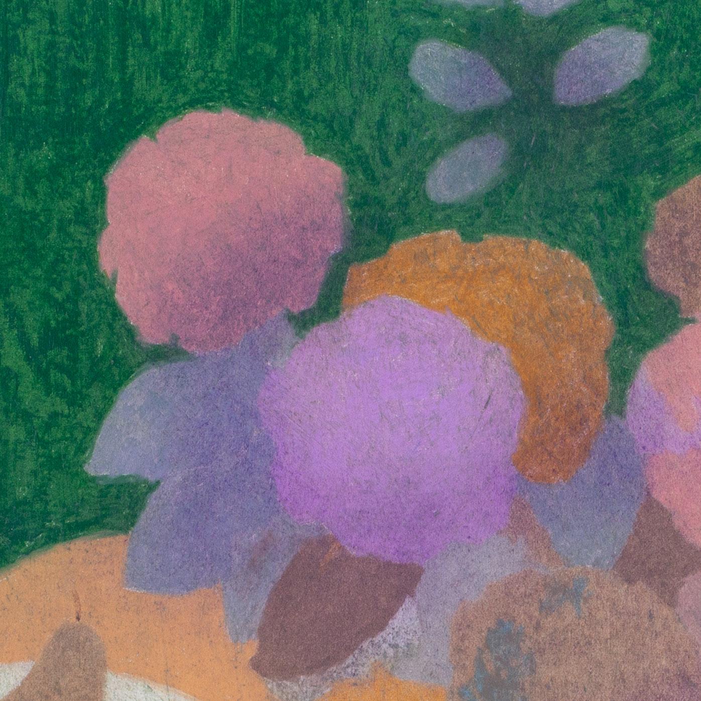 Estudio al pastel Modern British de hortensias y bodegón de frutas de Bernard Myers en venta 3
