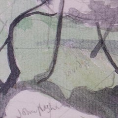 John Northcote Nash watercolour of The Falls near Denbigh, North Wales