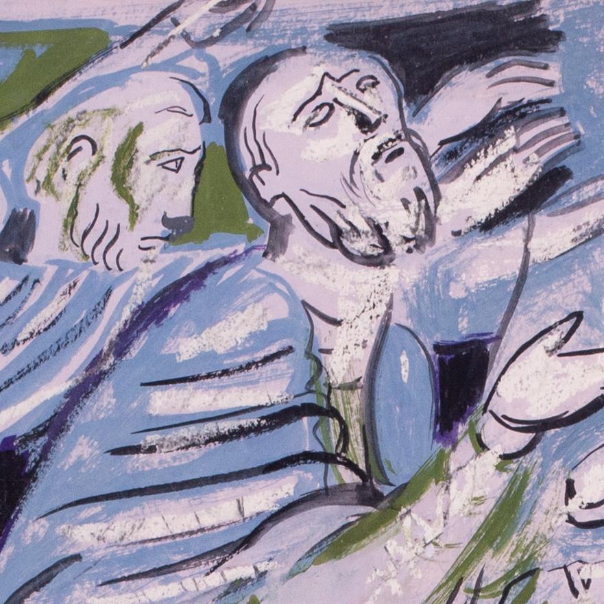 Un estudio de santos, el mural para la catedral de Chichester de Hans Feibusch, británico en venta 2