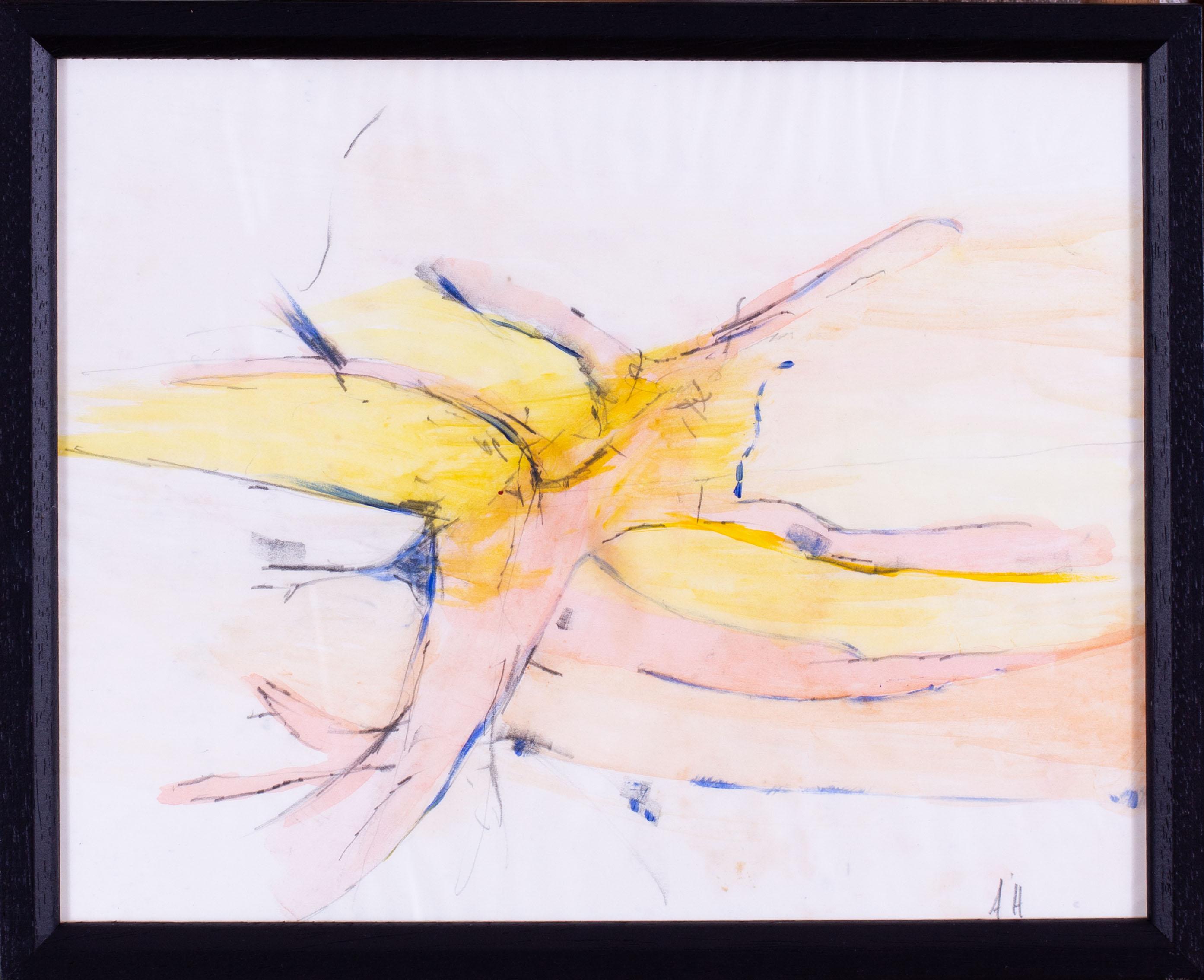 Adrian Heath (británico, 1920-1992)
Estudio de la vida abstraída
Lápiz y acuarela
Firmado con las iniciales "AH" (abajo a la derecha)
8.5 x 10.625 in. (21.7 x 27 cm)

Esta obra íntima sobre papel de Adrian Heath ofrece una visión convincente del