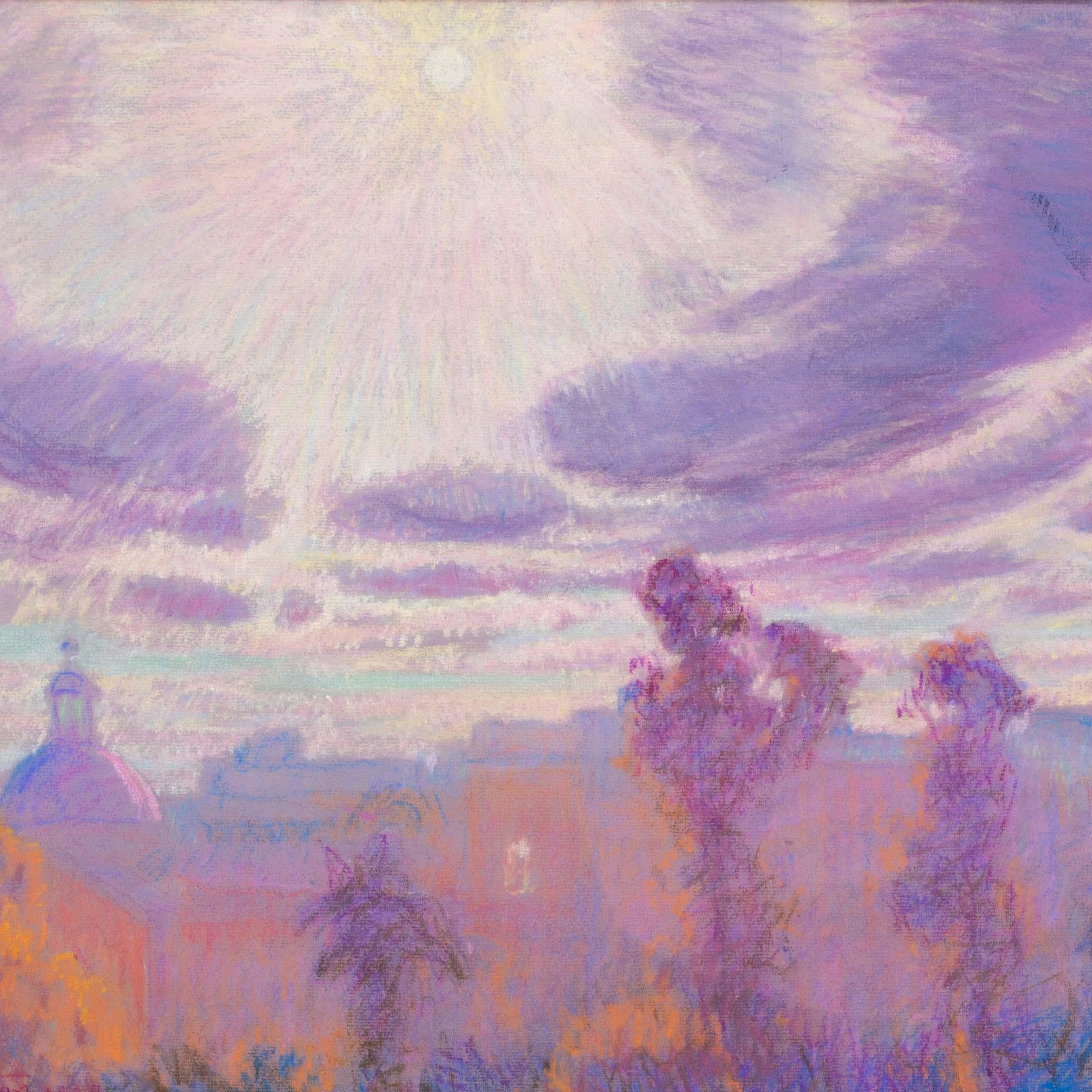 Pintura paisajista estadounidense del siglo XX sobre los tejados de París, por Horton - Art de William Samuel Horton
