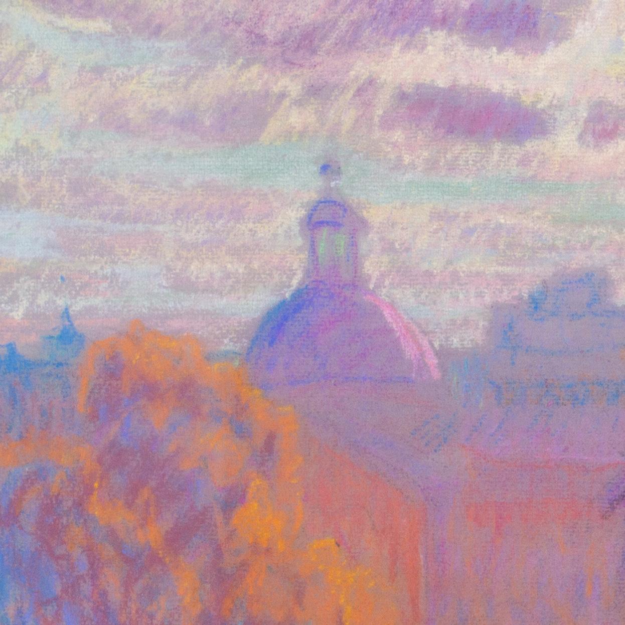 Pintura paisajista estadounidense del siglo XX sobre los tejados de París, por Horton - Art Impresionista de William Samuel Horton