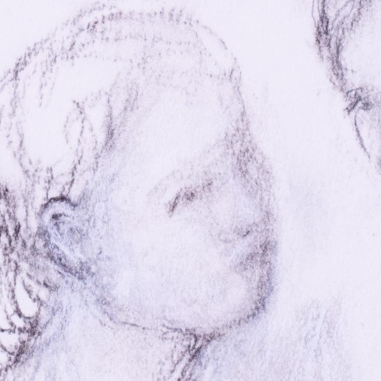 Henry Moore 1983 disegno a carboncino di due teste, firmato - Art di  Henry Moore OM CH