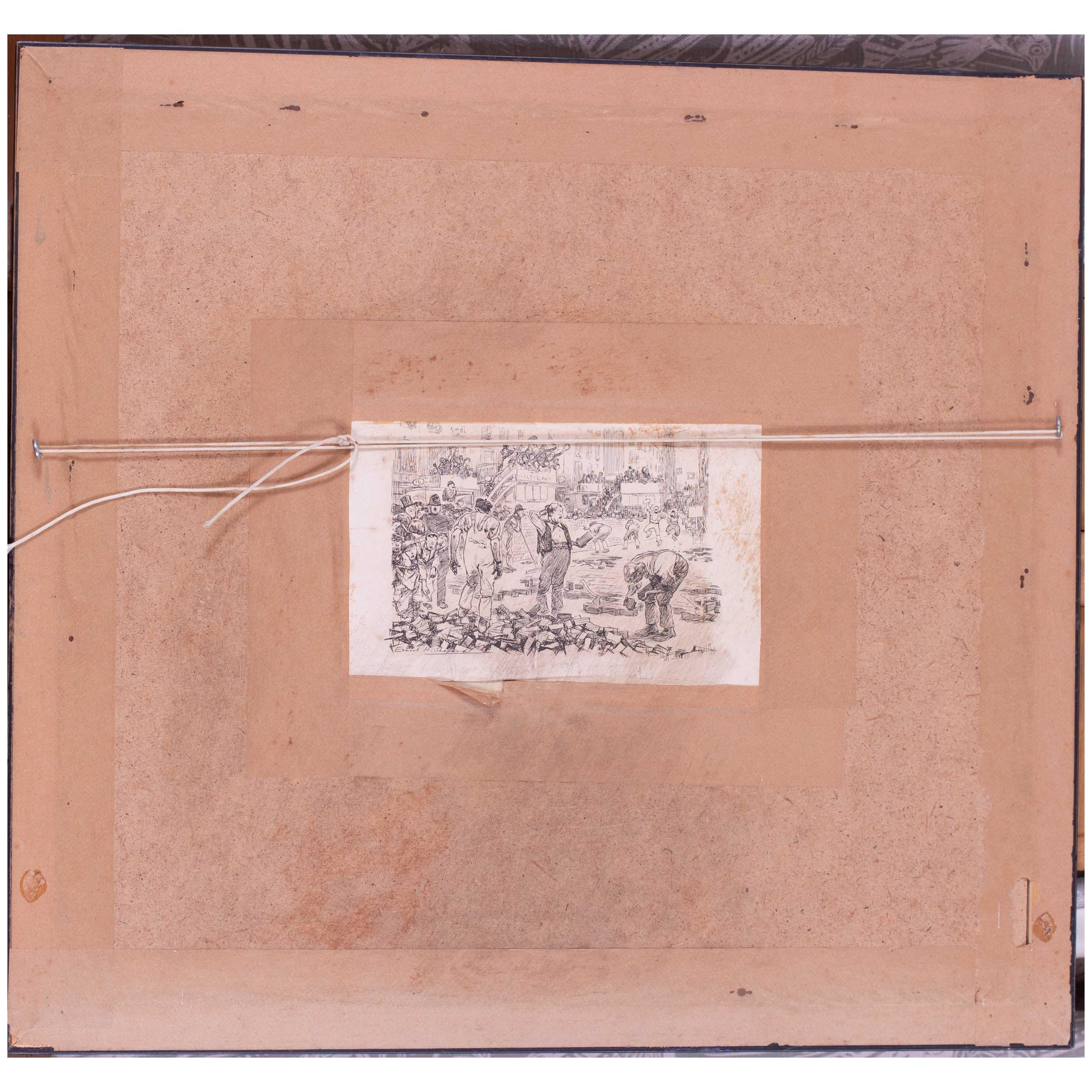 Ernest Howard Shepard,  illustration du magazine Punch, signée, stylo à encre en vente 7