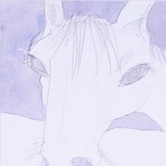 Britannico, Patrick Procktor acquerello di 'MISTI', testa di cavallo, XX secolo