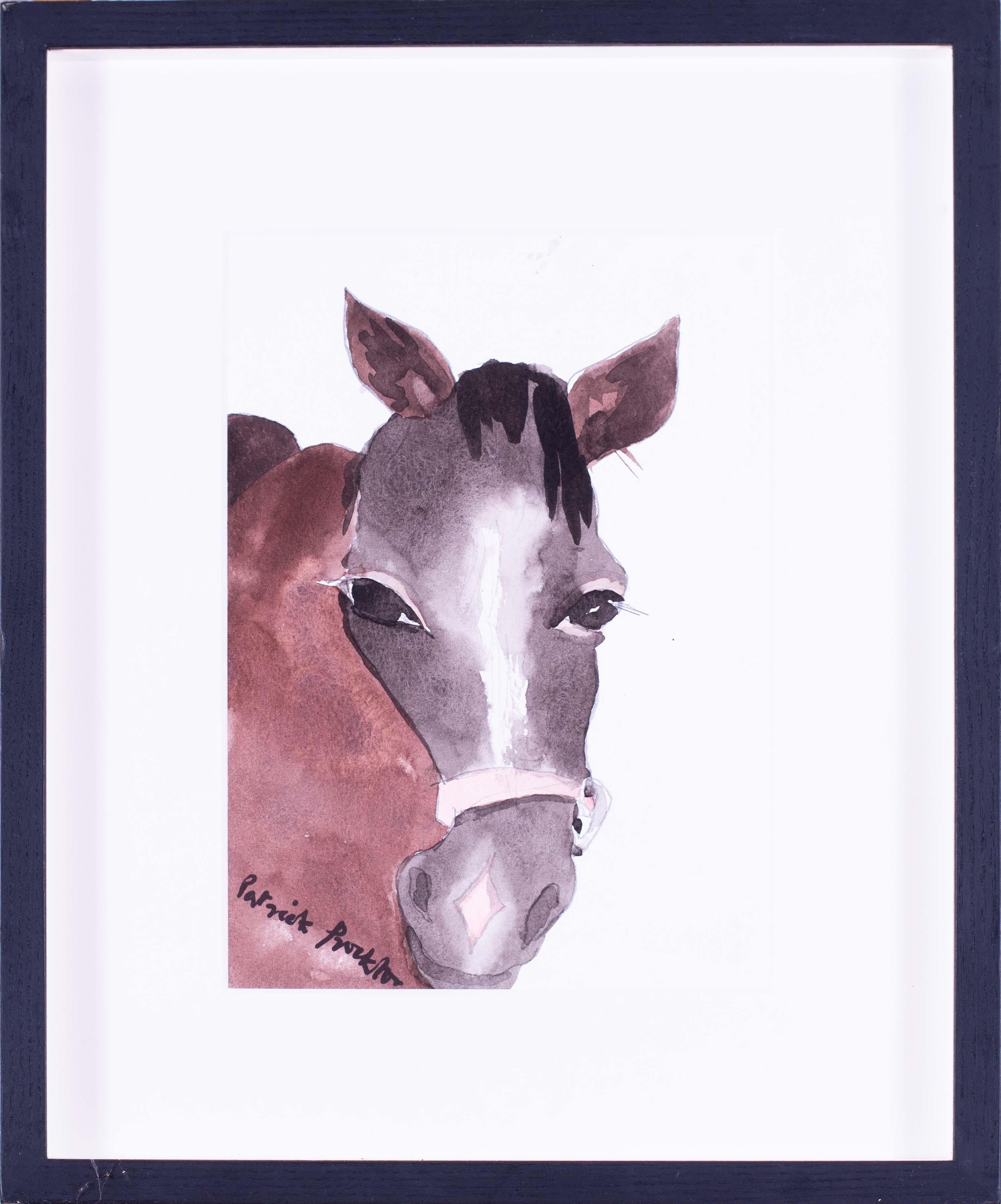 British, Patrick Procktor watercolour of 'The Gift Horse', 20th Century