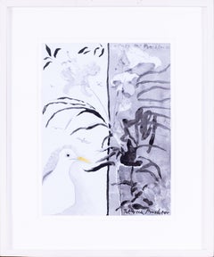 British, Patrick Procktor watercolour of 'Seagull at the window', 2000