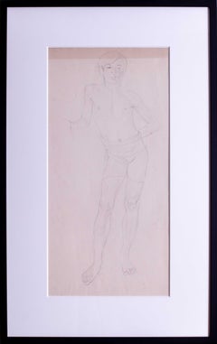 Stanley Spencer drawing 'Standing boy' from estate of the artist, British