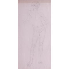 Disegno di Stanley Spencer "Ragazzo in piedi" dalla proprietà dell'artista, Regno Unito