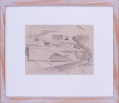 John Northcote Nash 
The boatyard
 pencil, wash on paper, British, 20th Century