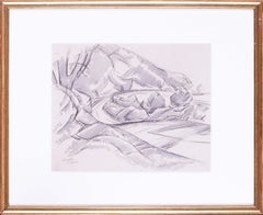 1946, Arthur Cyril Hilton 'Winding Forest Lane', British, crayon and ink drawing